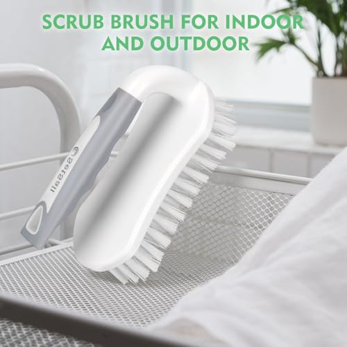 Image of SetSail Scrub Brush, Heavy-Duty Scrub Brushes for Cleaning with Stiff Bristles Cleaning Brush for Shower, Bathroom, Carpet, Kitchen and Bathtub Scrubber - 3 Pack