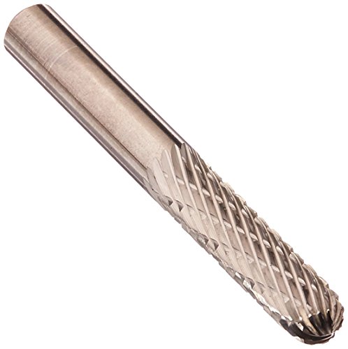 Image of Drill America SC-1A Carbide Burr /Rotary File Cylindrical Radius-End Double Cut for Die Grinder 1 /4 inch Dia. x 1 inch Cut Length with 1 /4 inch Shank and 2 inch Overall Length, DUL Series