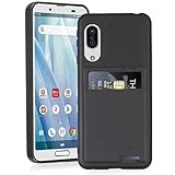 【 Agaiy 】AQUOS sense3 Plus/SH-RM11/au SHV46/901SH 対応 ケース 背面カード収納 耐衝撃 薄型 軽量（ブラック） アクオス センス3 プラス TPUスマホケース 全面保護 超耐磨 マット質感 ストラップホール付き 携帯便利 sense3 Plus ケース 黒