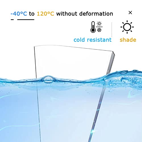 Toldo de policarbonato transparente 50x140 cm exterior resistente UV 7