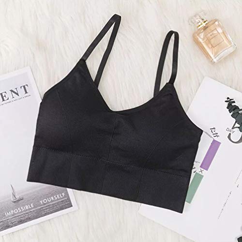 KESYOO Top esportivo respirável com decote em V, kit com 3 peças, roupa íntima fitness feminina (tam