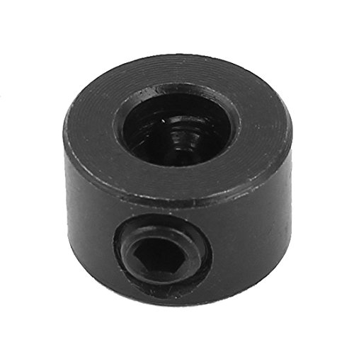 Aexit 6mm Internal Drill Bits Dia Woodworking Drill Bit Depth Stop Brad-Point Drill Bits Collar Black