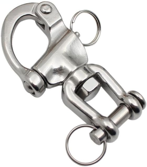 Swivel Eyebolt Hook 70mm/87mm/128mm Stainless Steel Submersible Buckle 316 Single End Buckle Boat/key - (Size: 128mm)