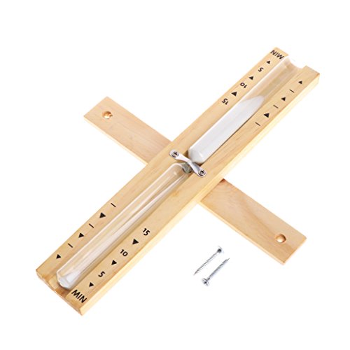 Chuiouy Wall-Mounted Sauna Hourglass Wooden Sand Timer 15 Minutes