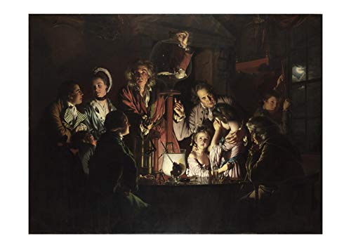 Impression Joseph Wright oiseau dans une pompe à air grand format