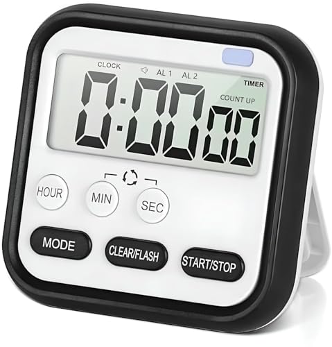 Image of Gadget Deals Magnetic with Hanging Option - Stopwatch for Study | Stopwatch Timer for Study Table | Kitchen Timer | Digital Alarm Clock | Alarm Clock for Bedroom |(AAA Battery not Included)