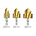 3Pack PPR Lifting Stepped Drill Bit Reamer Drill for Water Pipe Tube Repair Drill Connection Tool for 1/2