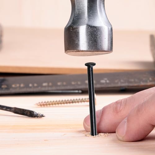 Miniatura 5 de Bacshby 100 Piezas Clavos Redondos Planos Para Madera 20mm, Clavos Zincados Galvanizados De Acero Para Paredes De Hormigón, Uso Universal En Interiores Y Exteriores