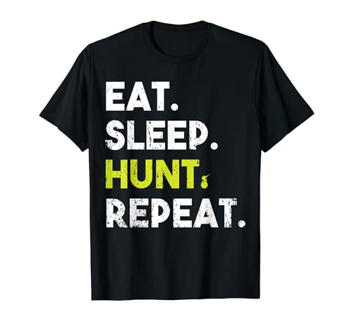 Divertido regalo de caza de animales salvajes de Eat Sleep Hunt Repeat Camiseta