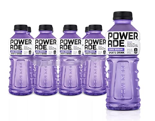 Powerade Zero, Zero Calorie Electrolyte Enhanced Sports Drinks, Grape, 20 Fl Oz Bottles (16) #TOP2