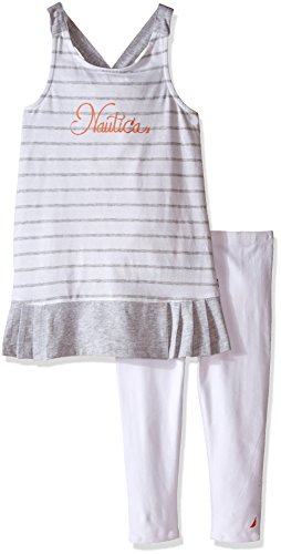Nautica Girls' 2 Piece Knit Jersey Fashion Top and Jersey Legging Set