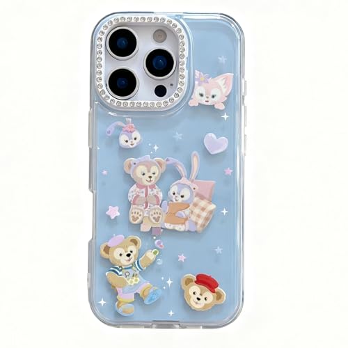 iPhone 15 p P[X fBYj[ fBYj[̃_btB[Ɣނ̗FB TPU+PC I[CN[Vu y h~ Sʕی ho 킢