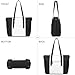 Women Purses and Handbags Tote Shoulder Bag Top Handle Satchel Bags for Ladies (Black/White)