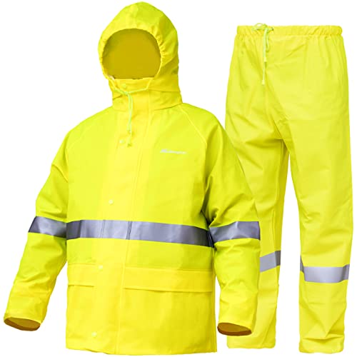 Rain Suits for Men Waterproof Heavy Duty Rain Gear Women Jacket Coat with Pants