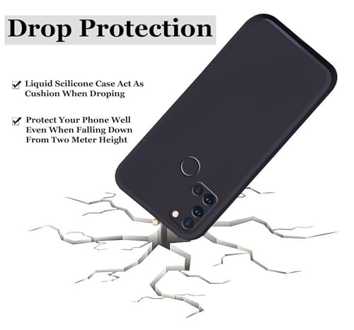 Image of A rtistque Back Cover Case for Realme 7i with Camera Protection | Shockproof TPU | Stylish Protective Design | Slim Fit | Ultra Matte | Realme 7i Back Cover - Black
