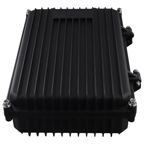 IJSDNVJNDX Caja para Amplificador de Puente Ap, de Aluminio Fundido, Impermeable, Negra, 260 X 167 X 68 mm