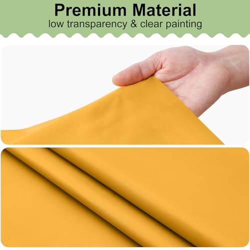 Image of misaya 4 Packs Disposable Plastic Table Cloth, 84 inch Round Waterproof Tablecloth, Leakproof & Sturdy Decorative Table Covers for Picnic, Party and Outdoor, Mustard Yellow