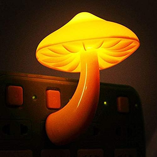 Miniatura 6 de AUSAYE Paquete de 4 luces nocturnas enchufables, luz LED de hongos para niños, adultos, dormitorio, baño, pasillo, escaleras, cocina, amarillo cálido