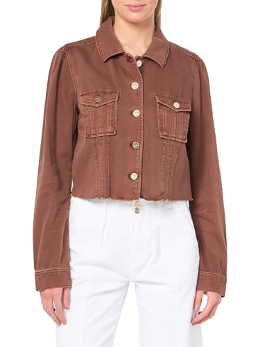 PAIGE Women's Pacey Cropped Denim Jacket with Raw Hem