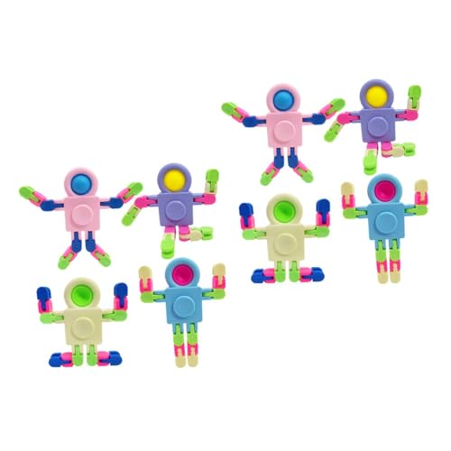 Beaupretty 8個 解? 点 自由立ロボット 指先ストレス解消 耐衝撃 知育フィジェット おもちゃ と親子遊び用