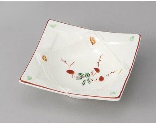 せともの本舗 Shokado Red Painting Joy Shokado Set of 10 [4.3 x 4.3 x 1.5 inches (11 x 11 x 3.8 cm)] Reinforced [Ryotei Ryokan Japanese Tableware, Restaurants, Commercial Use, Tableware]