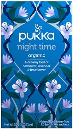 Pukka Night Time, Organic Herbal Sleep Tea With Chamomile, Lavender & Valerian, 20 Tea Bags