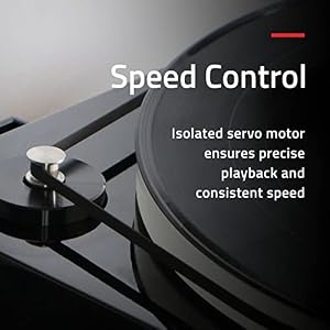 Fluance RT85N Reference High Fidelity Vinyl Turntable Record Player with Nagaoka MP-110 Cartridge, Acrylic Platter, Speed Control Motor, High Mass MDF Wood Plinth, Vibration Isolation Feet - Walnut — photo 5 of 6