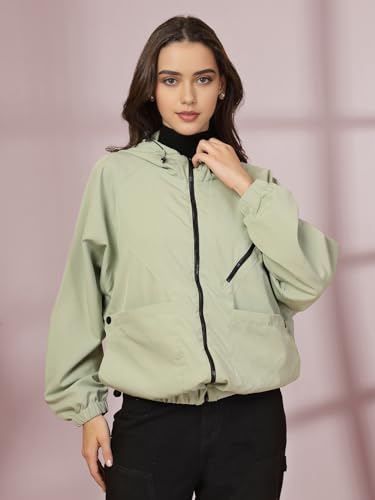 Image of CHKOKKO Sunscreen Jacket for Women Hooded Zipper Sports Jacket | UV Protection | Sun Protective | Lightweight Water Resistant | Riding Biker | Outdoor Travel Gym Running