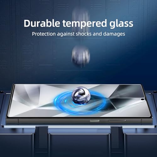 NEW\'C 3 Pack Designed for Samsung Galaxy Serie Screen Protector, Tempered Glass,Case Friendly Ultra Resistant (S24 Ultra 6.8 inches/Transparent) - Thumbnail 7