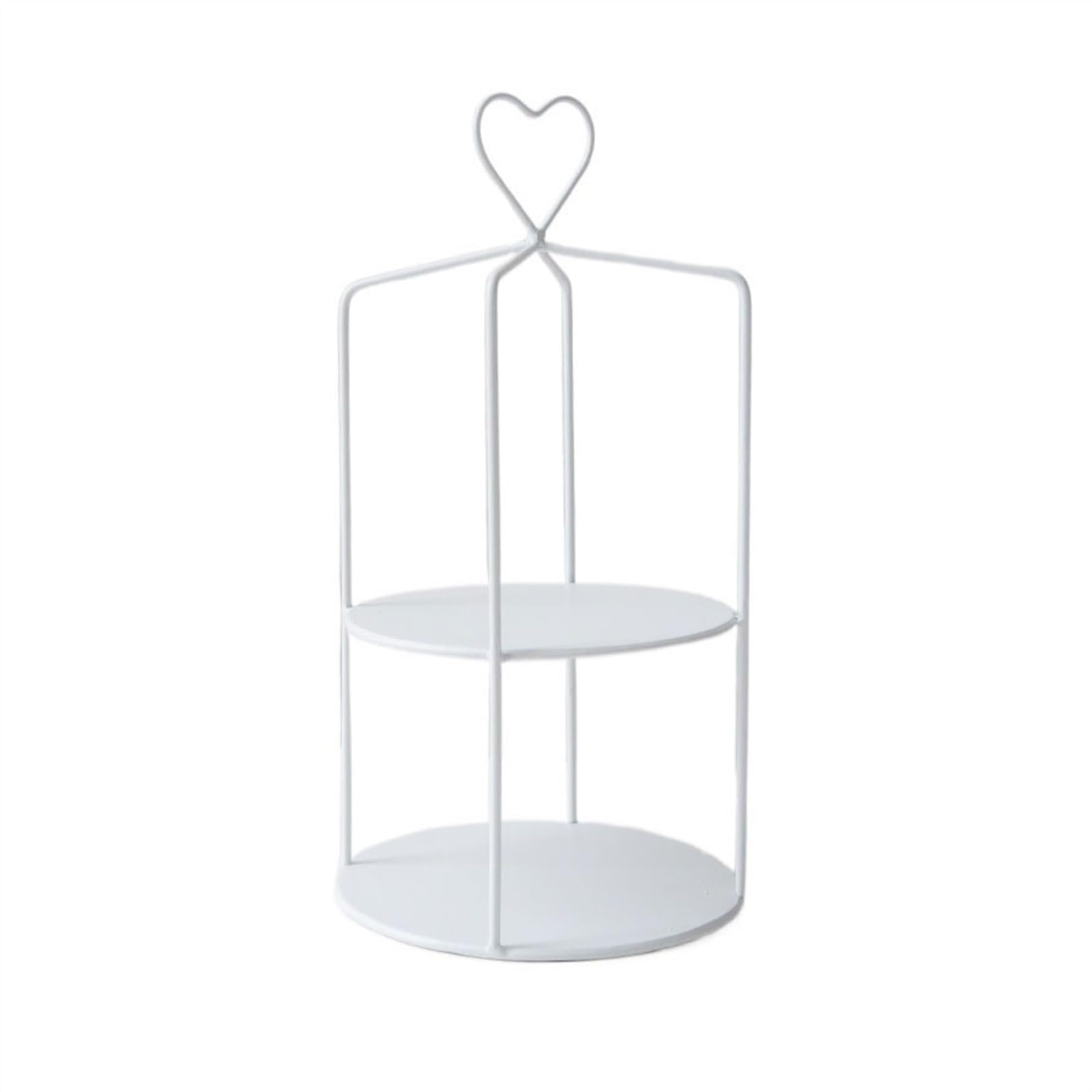 cake stand Double Deck Afternoon Tea Cake Rack Wedding Party Decoration Dessert Table Snack Storage Display tiered cake stand(White)
