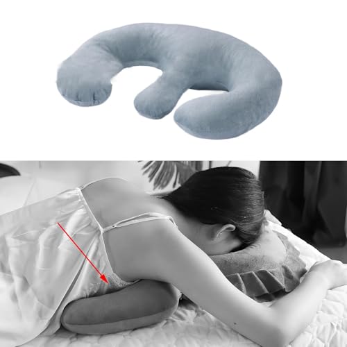 Almohada de pecho para masaje transpirable y cojín de soporte ergonómico gris 6