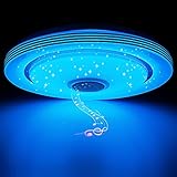 💡 [Altoparlante Bluetooth integrato] La lampada da soffitto Bluetooth dispone di un altoparlante integrato di alta qualità, è possibile scaricare l'app 