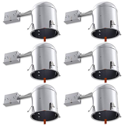 Sunco Lighting 6 Pack 6 Inch Remodel Housing, Air Tight IC Rated Aluminum Can, 120-277V, TP24 Connector Included for Easy Install - UL & Title 24 Compliant Sunco Lighting 6 Pack 6 Inch Remodel Housing, Air Tight IC Rated Aluminum Can, 120-277V, TP24 Connector Included for Easy Install - UL & Title 24 Compliant
