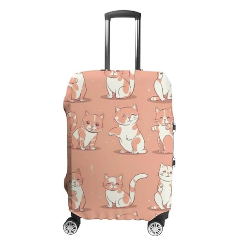 Cat's Movements Are Different Luggage Cover, Elastic Luggage Protector Fits 19-32in Suitcases, Washable & Anti-Scratch Suitcase Cover for Men Women S