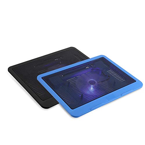 Laptop-Cooler-Pad-Base-Cooling-Pad-Base-Big-Fan-with-Blue-LED-s-USB-Stand-for-14-or-Below-NotebookErgonomic-Stand-Blue