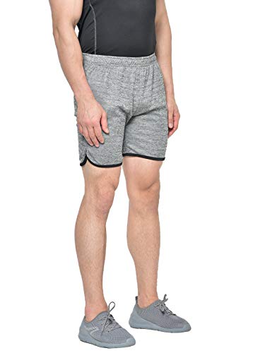 Image of CHKOKKO Men Shorts for Gym Sports or Running | Dry-Fit Fabric Single Layered Active Summer Workout Wear Knee Length Regular Fit | Elastic Waist with Front and Back Pockets