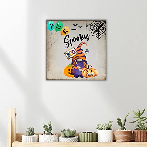 Panneau mural bois citrouille Halloween rustic chic decoration salon
