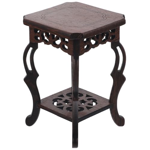 SHINEOFI Wooden Flower Pot Base and Planter Rack 9x13.5cm Chicken Wing Wood Display Holder for Indoor Outdoor Home Office Décor