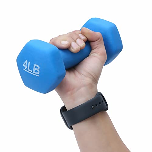 Image of KAKSS Neoprene Workout Fixed Weight Dumbbell(Proudly Made In India) (4-Pound, Set Of 2pc)