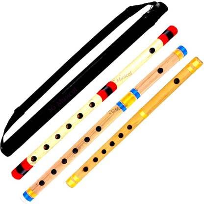 SG Musical A, B & G Medium Professional Bansuri/Flute With Carry Case Bamboo Bansuri/Flute (42 cm) - TD
