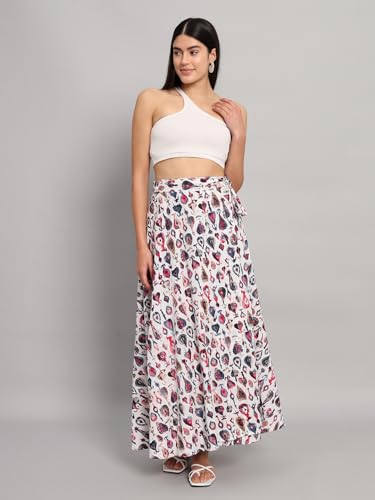 Image of Ravaiyaa - Attitude is everything Cotton Hand Block Floral Printed Wrap Around Women's Free Size Skirt Rapron
