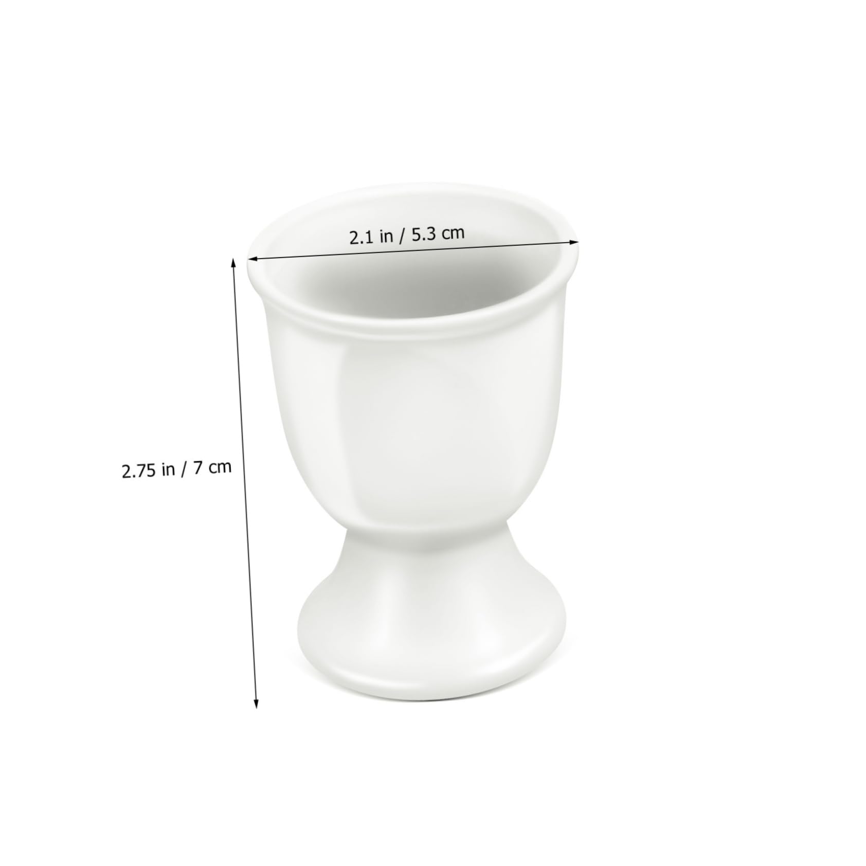 PRETYZOOM 4pcs Egg Cups Porcelain Egg Boiled Egg Display Stand Holders White Ceramic Egg Cup Set Countertop Egg Holder Hard Boiled Egg Cup Kitchen Decorative Storage