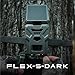 SPYPOINT Flex-S-Dark Solar Cellular Trail Camera – Built-in Solar Panel, 40MP Photos, 1080p Videos + Sound, No-Glow Game Camera, Night Vision, Motion Activated Trail Cam