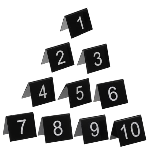 10Pcs Triangle Number Evidence Markers Acrylic Crime Scene Markers for Table Signs Sturdy and Practical for Detective Games and Decor