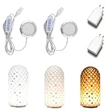 Set di 2 lampadine a LED per stampanti 3D, modelli di luce notturna con 3 colori, per stampanti 3D, parte di luce a LED, ricambio hardware fai da te, funzionamento USB, per Bambu Lab Makerworld A1