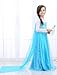 Esvaiy Girls Princess Elsa Dress Costume - Halloween Birthday Party Dress Up for Toddler Girl Kids 2t 3t 4t 5t 6t 7t 8t (4-5 Years, Blue)