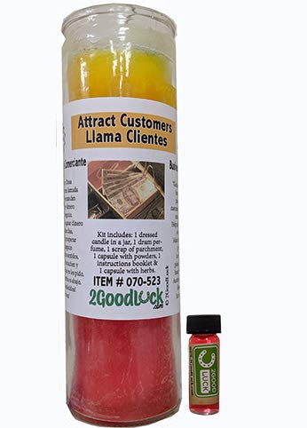 Victoria Rey Attract Customers Dressed Candle Kit - Veladora Preparada Llama Clientes