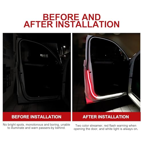 Luces LED para puerta de coche COLLBATH tiras de 1.2m pack de 2 5