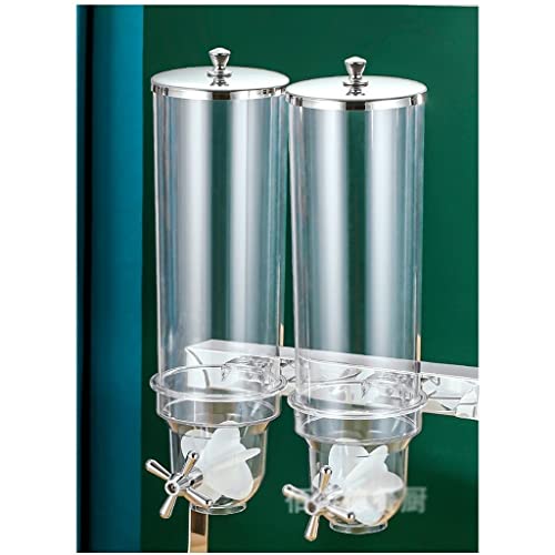 Guinjo Stainless Steel Dry Food Dispenser, Self Serve, Refillable, For Nuts, Candies, Cereals And 0.5-3Cm Grain Food,One Ounce Per Twist Of The Knob,Single Control (Color : Silver, Size : 12L) #TOP3