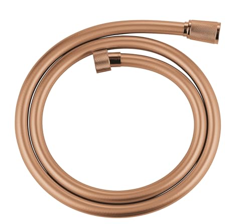GROHE Silverflex Shower Hose with Twist-Free Action (1.25m, Tensile Strength 50kg, Pressure Resistance Up to 5 Bar, Heat Resistance 70°C, Universal Connection G 1/2" x 1/2"), Rose Gold, 28362DA1